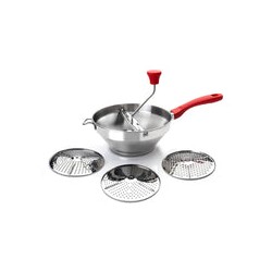 Triturador de verduras o Pasapures con 3 discos de 24 cm IBILI