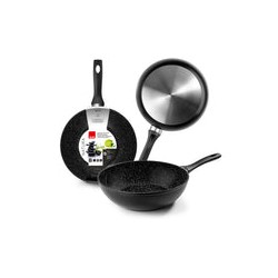 Wok Para Inducción Libre PFOA Estilo Piedra IBILI