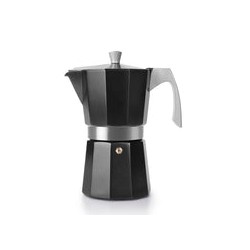Cafetera Italiana Express Evva de Aluminio Color Negro IBILI