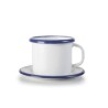 Taza Con Plato De Peltre Blanco 70 Ml Marca Ibili