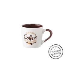 Taza Mug Para Cafe Color Blanco Coffe Stoneware 200 Ml