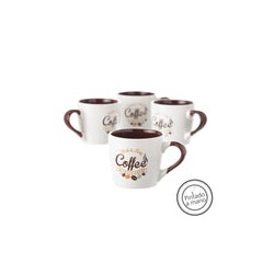 Taza Mug Para Cafe Color Blanco Coffe Stoneware 200 Ml