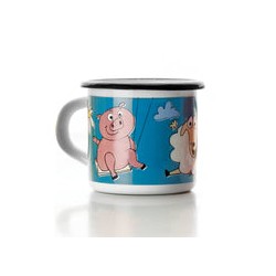 Taza o pocillo de peltre decorado de 8 cm IBILI