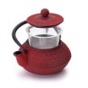 Tetera de Hierro Fundido Roja Hanoi con filtro IBILI