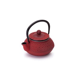 Tetera de Hierro Fundido Roja Hanoi con filtro IBILI