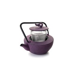 tetera de hierro fundido Tokio color púrpura con filtro IBILI