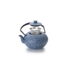 Tetera Lahore De Hierro Fundido azul con filtro Marca Ibili