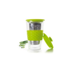 Vaso para Té con Filtro de acero inoxidable 18/10 de Cristal IBILI
