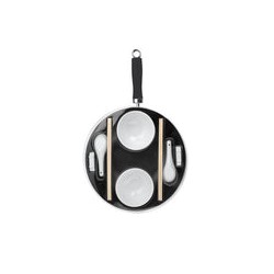 Set  de wok con Platos y Palillo 30 cm Ibili