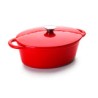 Cocotte Ovalada Olla De Hierro Fundido 3.3 Litros Roja IBILI