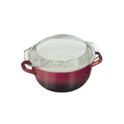 Freidora de Peltre Volcan con Cestillo y Tapa de Vidrio IBILI