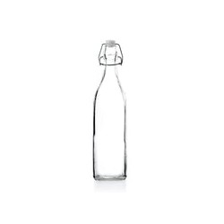 Botella de Cristal para Bebidas con Cierre Hermético 250ml IBILI