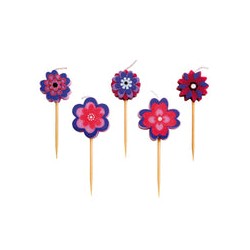 Velas Para Pastel De Flores Juego De 5 Piezas IBILI