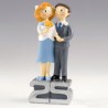 Cake Topper o Figura para Pastel de Bodas de Plata 25 Años