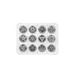 Duyas o Boquillas Rusas Extra Large Set de 12 Acero Inox IBILI