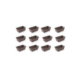 Molde Cake Mini Desechable 12 pz Reciclable 10x5,5 Cm Ibili