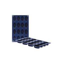 Molde Chocolate Flan o Gelatina Ovalado Silicona 15 Cavidades IBILI