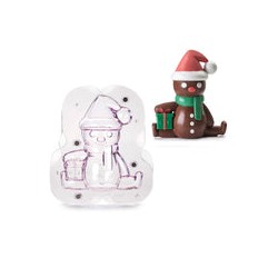 Molde Chocolate Muñeco de Navidad Policarbonato 3D IBILI