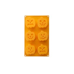 Molde Halloween Calabaza Silicona 6 Cavidades IBILI