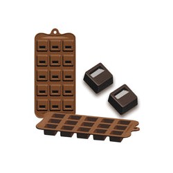 Molde para Bombon Cuadrado Bloq de Silicona IBILI