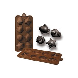 Molde para Bombon Figuras de Mar de Silicona IBILI