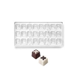 Molde para Chocolate Cuadrado  Profesional Policarbonato IBILI