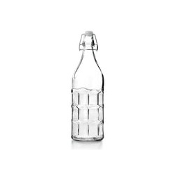 Botella de Vidrio Vintage Rectangulos 1L IBILI