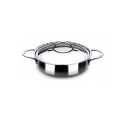 Cazuela Baja con Tapa Acero Inoxidable "Noah" IBILI