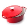 Cocotte Ovalada Olla De Hierro Fundido 3.3 Litros Roja IBILI