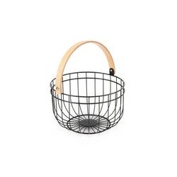Frutero Redondo De Varillas Asa Madera 25 Cm Marca Lacor