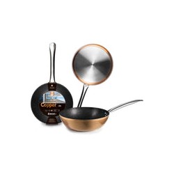 Sartén Honda Piedra Acabado Estilo Cobre Sin PFOA Marca Ibili