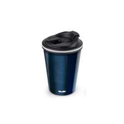 Termo Azul Forma Vaso Doble Pared Sin Bpa Acero Inox Ibili