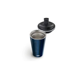 Termo Azul Forma Vaso Doble Pared Sin Bpa Acero Inox Ibili